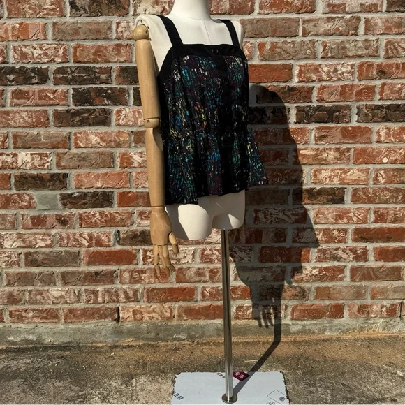 Derek Lam for DesignNation printed tank top with black trim / S / Excellent cond - Picture 10 of 17